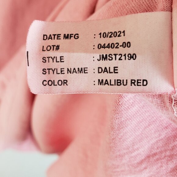 Johnnie-O Dale T-shirt Malibu Red/ Pink Short Sleeve size XL Distressed Tie-Dye - Picture 7 of 15